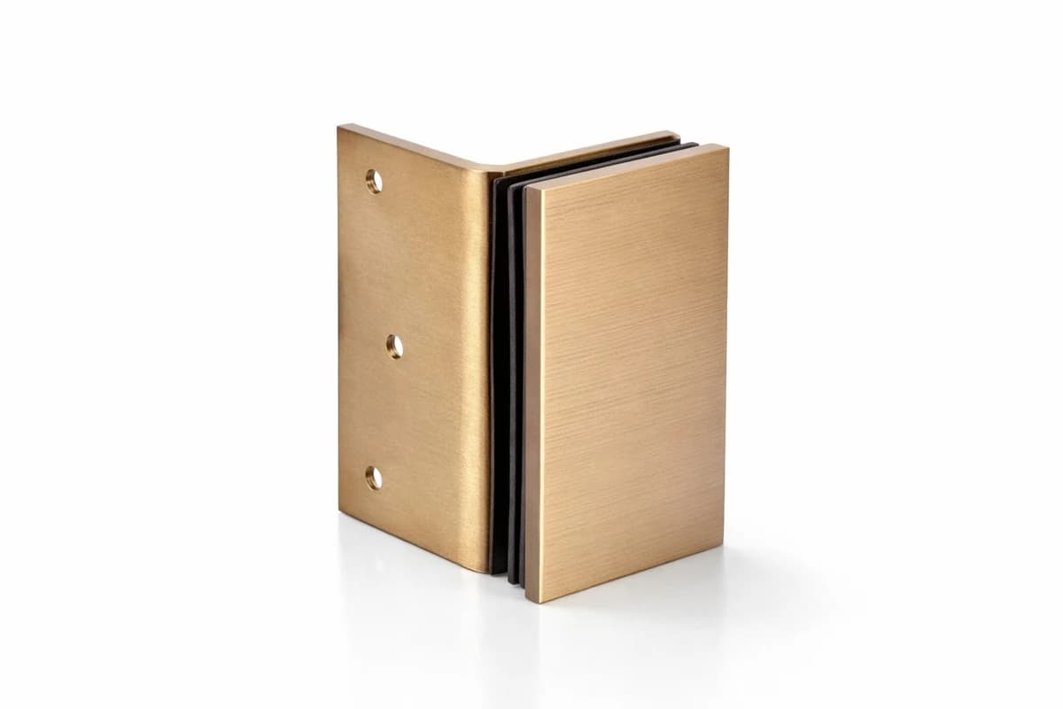 Heavy Duty Glass-to-Wall Hinge – Solid Brass Design
