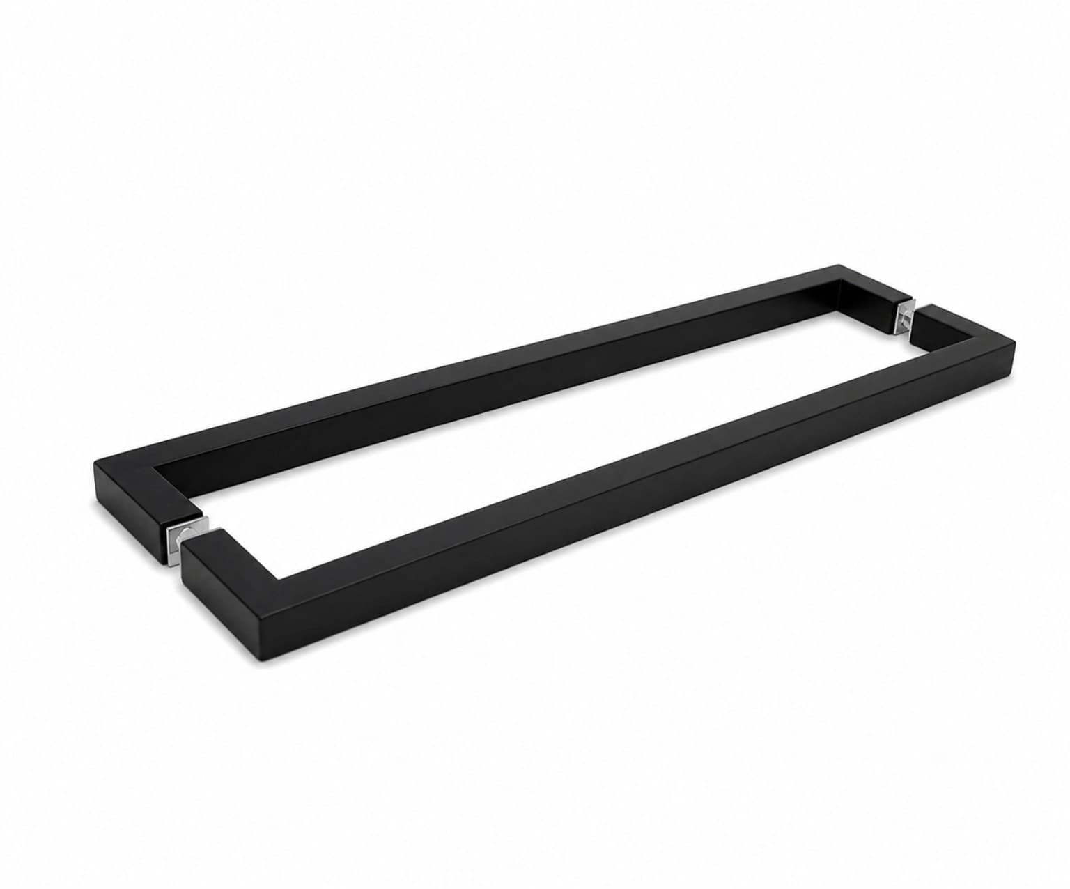 Square Double Towel Bar Matte Black