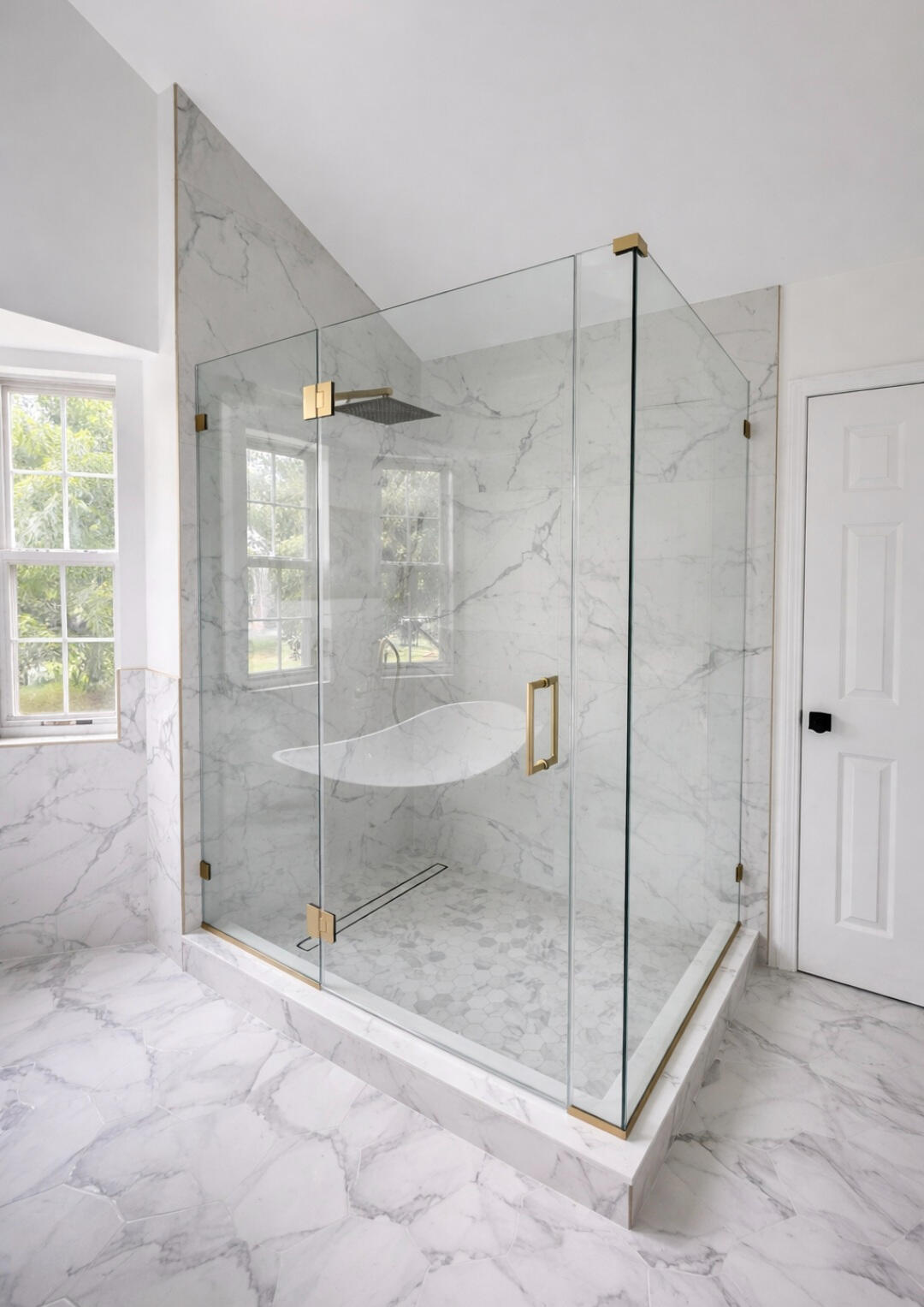 Frameless shower door installation New Jersey Crystal Vision Glass Frameless shower door installation New Jersey Crystal Vision Glass